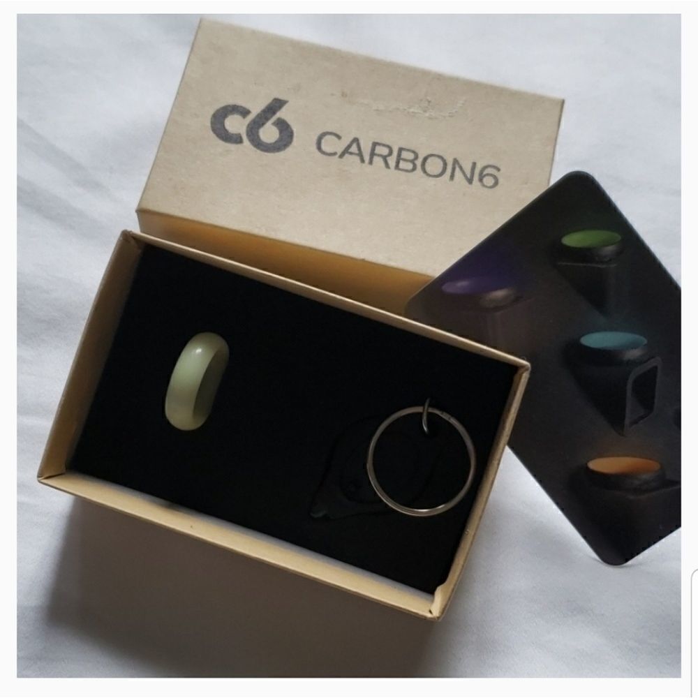 Carbon 6 Halo ring/ glow in dark